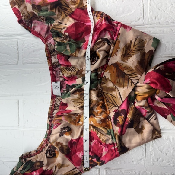 Floral Puff Sleeve Tie-Back Top - Picture 5 of 16